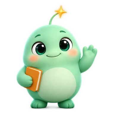 Mimi, the Brand Brain mascot, waving